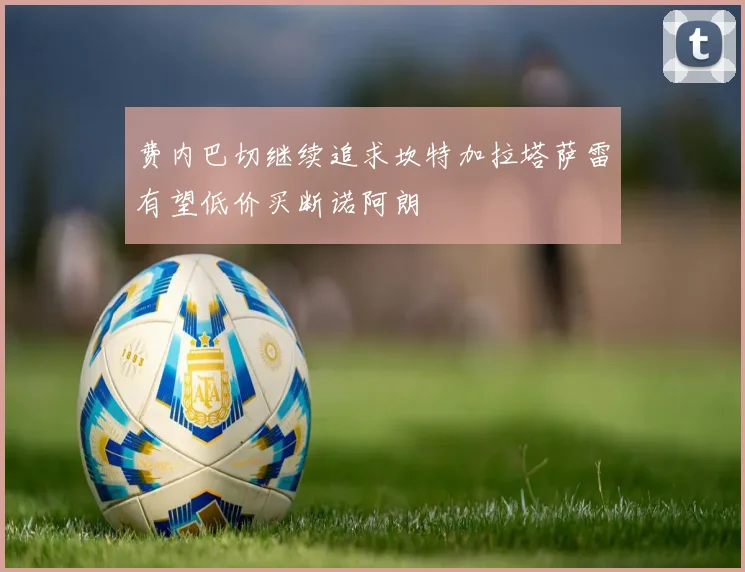 费内巴切继续追求坎特加拉塔萨雷有望低价买断诺阿朗